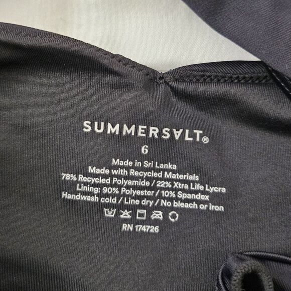 Summersalt The Ruffle Oasis One Piece 6 Black Sea Urchin Swimsuit Bikini Beach - Picture 2 of 7